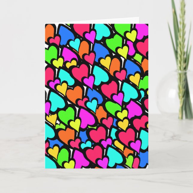 Cartes Pour Fêtes Annuelles Coeurs 2011 (Devant)