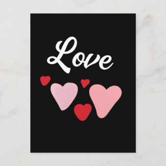 Cartes Pour Fêtes Annuelles Cœurs à l'aquarelle rouge et rose Amour Saint-Vale