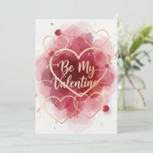 Cœurs à l'aquarelle rouge pour la Saint-Valentin