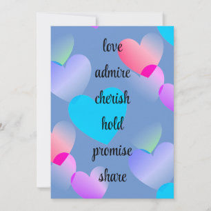 Cartes Pour Fêtes Annuelles Cœurs colorés personnalisés pour la Saint-Valentin