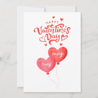 Cartes Pour Fêtes Annuelles Cœurs d'amour personnalisés pour la Saint-Valentin