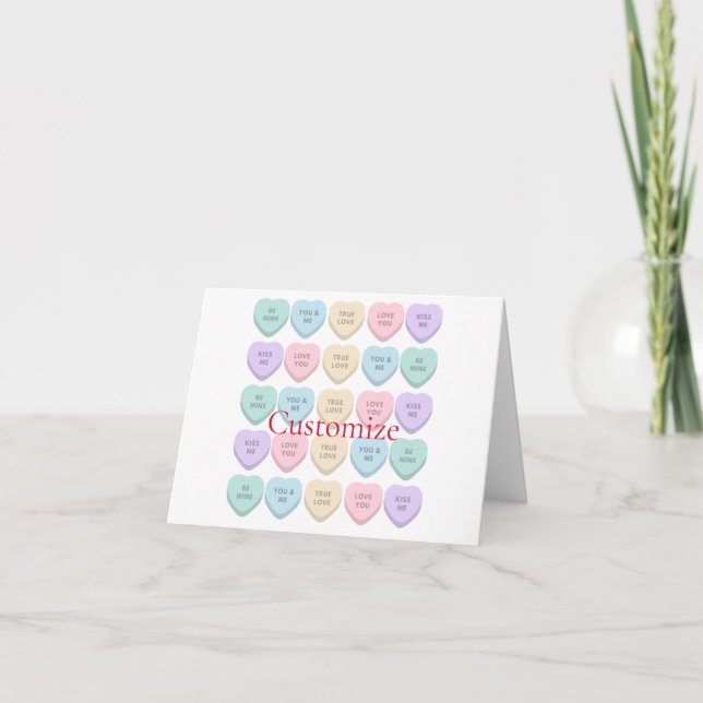 Cartes Pour Fêtes Annuelles Cœurs de bonbon de la Saint-Valentin Thunder_Cove (Devant)