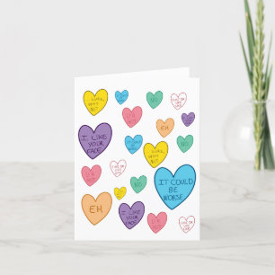 Cartes Pour Fêtes Annuelles Coeurs de bonbons