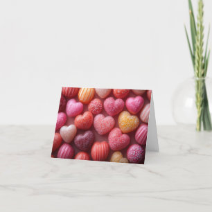 Cartes Pour Fêtes Annuelles Coeurs de bonbons de sucre rose Saint Valentin