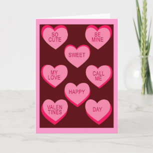 Cartes Pour Fêtes Annuelles COEURS DE CANDY Valentine