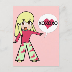 Cartes Pour Fêtes Annuelles Cœurs de Chibi Saint-Valentin