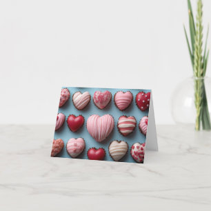 Cartes Pour Fêtes Annuelles Cœurs de chocolat rose pour la Saint-Valentin