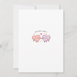 Cartes Pour Fêtes Annuelles Cœurs de couple Amour Plus Saint-Valentin Romantiq