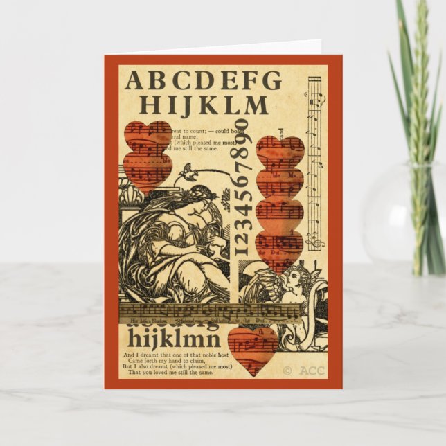 Cartes Pour Fêtes Annuelles Coeurs de musique Valentine (Devant)