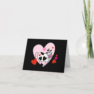 Cartes Pour Fêtes Annuelles Coeurs de vache