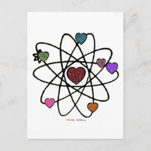 Cartes Pour Fêtes Annuelles Coeurs Empreintes de léopard de Valentine atomique