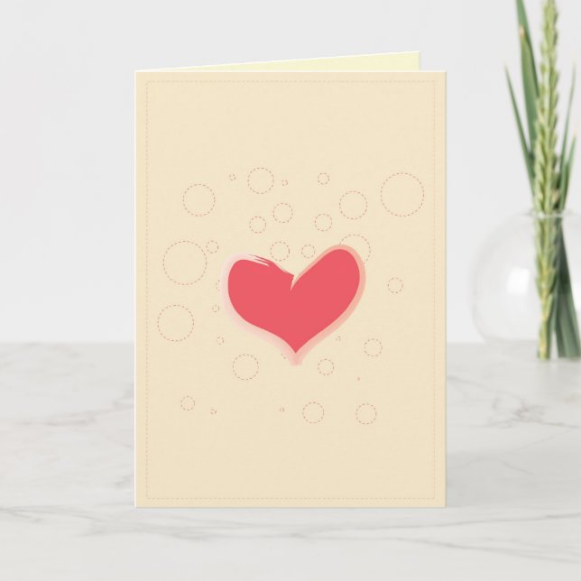 Cartes Pour Fêtes Annuelles Coeurs et cercles (Devant)