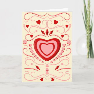 Cartes Pour Fêtes Annuelles Coeurs et rouleaux de sucrerie