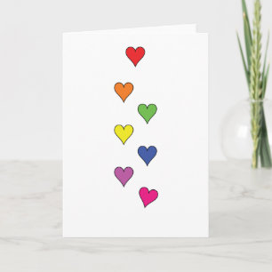 Cartes Pour Fêtes Annuelles Coeurs flottants sur blanc, grand - blanc