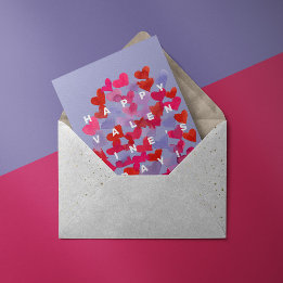 Cartes Pour Fêtes Annuelles Coeurs Heureuses Saintes-Valentin