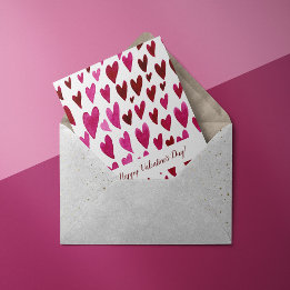 Cartes Pour Fêtes Annuelles Coeurs magenta Heureuses Saintes-Valentin