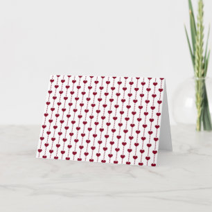 Cartes Pour Fêtes Annuelles Coeurs motifs/rouges