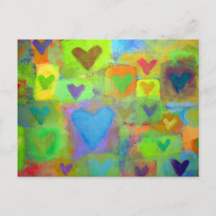 Cartes Pour Fêtes Annuelles Coeurs peints brillants - Valentine