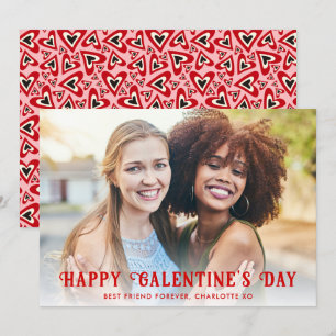 Cartes Pour Fêtes Annuelles Cœurs Rétro Groovy Joyeux Gelantine's Day Photo