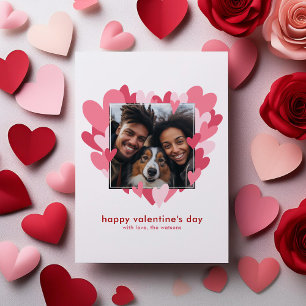 Cartes Pour Fêtes Annuelles Coeurs roses Cadre photo Saint Valentin