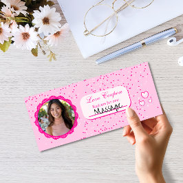 Cartes Pour Fêtes Annuelles Coeurs roses Coupons d'amour Saint-Valentin