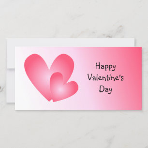 Cartes Pour Fêtes Annuelles Coeurs roses et blancs mignons