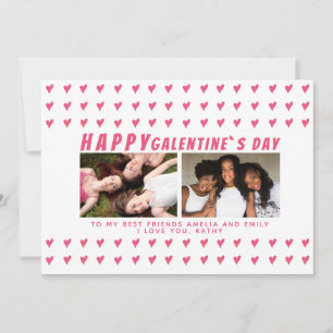Cartes Pour Fêtes Annuelles Coeurs roses Galentine`s Day Friends 2 Photo