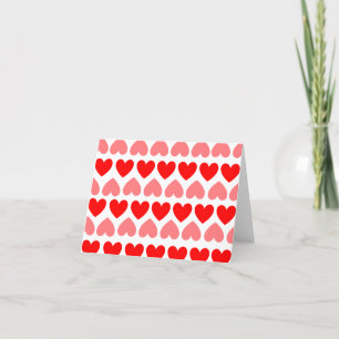 Cartes Pour Fêtes Annuelles Coeurs rouge et rose