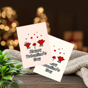 Cartes Pour Fêtes Annuelles Cœurs rouges mignons