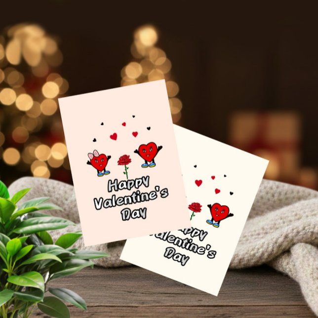Cartes Pour Fêtes Annuelles Cœurs rouges mignons (Créateur téléchargé)