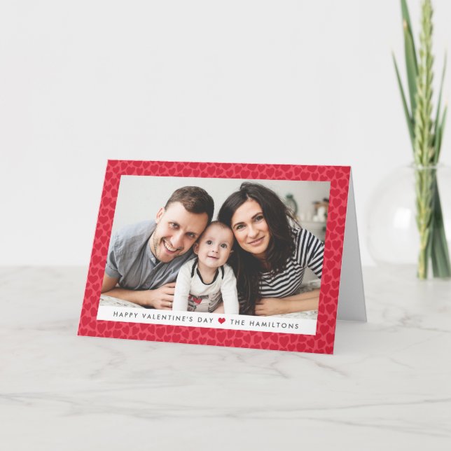 Cartes Pour Fêtes Annuelles Cœurs rouges | Photo de la Saint Valentin (Devant)