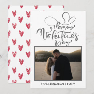 Cartes Pour Fêtes Annuelles Cœurs simples élégants Bonne Saint-Valentin Photo
