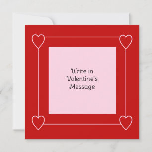 Cartes Pour Fêtes Annuelles Cœurs simples Saint-Valentin Ajouter un message au