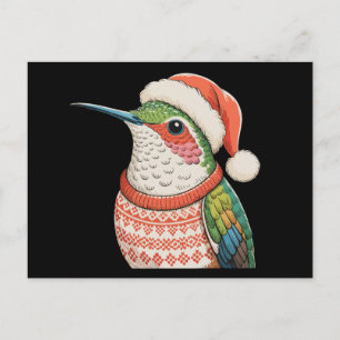 Cartes Pour Fêtes Annuelles Colibri Sweatshirt Moche Chapeau de Père Noël Noël