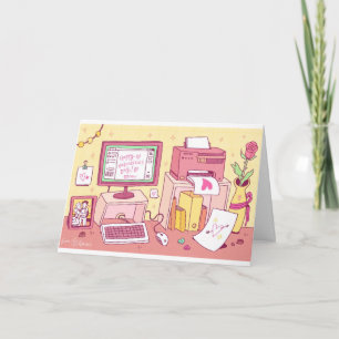 Cartes Pour Fêtes Annuelles COLLABORATEUR Merci & HEUREUSE SAINTE-VALENTIN