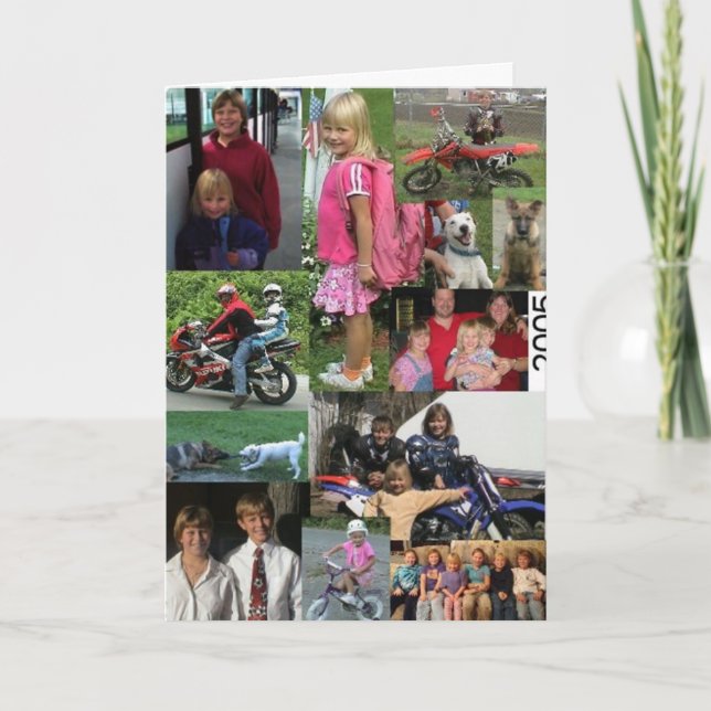 Cartes Pour Fêtes Annuelles Collage (Devant)