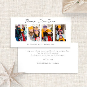 Cartes Pour Fêtes Annuelles Collage 4 photos Bande photo Joyeux Noël