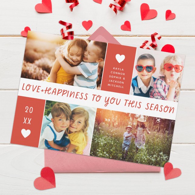 Cartes Pour Fêtes Annuelles Collage Amour et Bonheur Saint Valentin Photo (Créateur téléchargé)