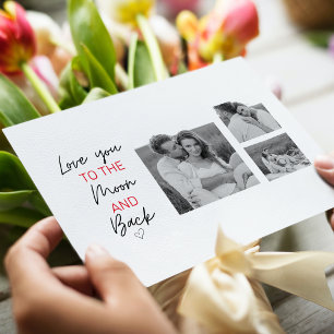Cartes Pour Fêtes Annuelles Collage Couple Photo & Citation Romantique À La Lu