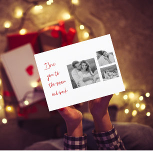 Cartes Pour Fêtes Annuelles Collage Couple Photo & Citation Romantique Aimer Y