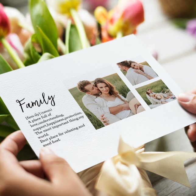 Cartes Pour Fêtes Annuelles Collage Couple Photo & Romantic Family Cadeau (Créateur téléchargé)