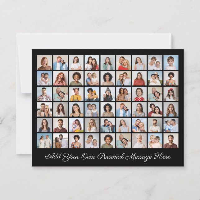 Cartes Pour Fêtes Annuelles Collage de 54 photos Ajoutez votre propre message  (Devant)