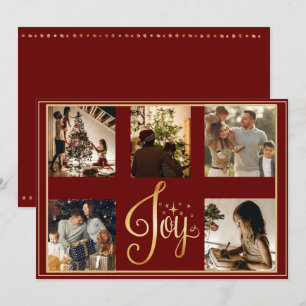 Cartes Pour Fêtes Annuelles Collage de 5 photos Joie Noël Xmas Fêtes