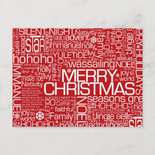Cartes Pour Fêtes Annuelles Collage de mot de Noël