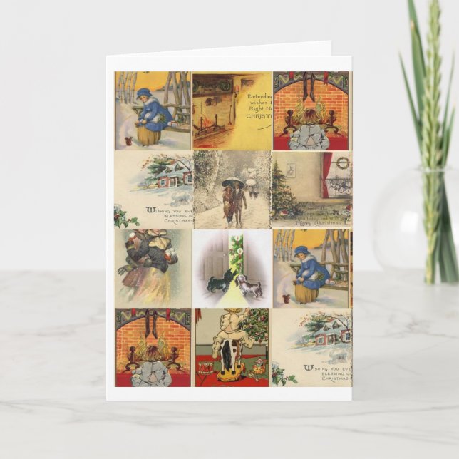 Cartes Pour Fêtes Annuelles Collage de Noël (Devant)