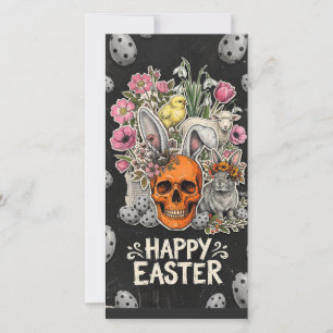 Cartes Pour Fêtes Annuelles Collage de Pâques floral sur fond sombre