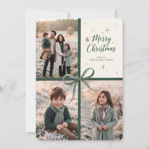 Cartes Pour Fêtes Annuelles Collage de photos de famille élégant de Noël