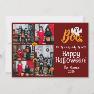 Cartes Pour Fêtes Annuelles Collage de photos de famille Halloween en Citrouil