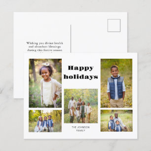 Cartes Pour Fêtes Annuelles Collage de photos de famille Joyeux jours fériés