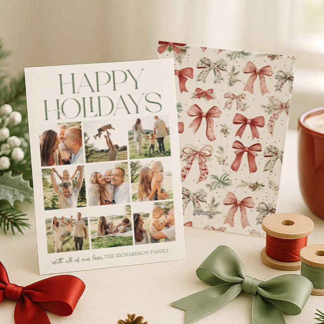 Cartes Pour Fêtes Annuelles Collage de photos de Joyeuses Fêtes (Créateur téléchargé)